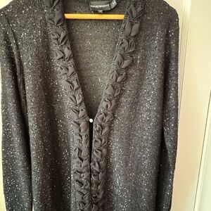 Emporio Armani Women's Black Sequin Blazer